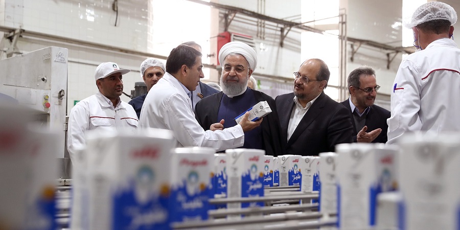 بازدید رئیس جمهوری از شرکت صنایع شیر ایران(پگاه) در نخستین روز نوروز ۹۸+ تصاویر